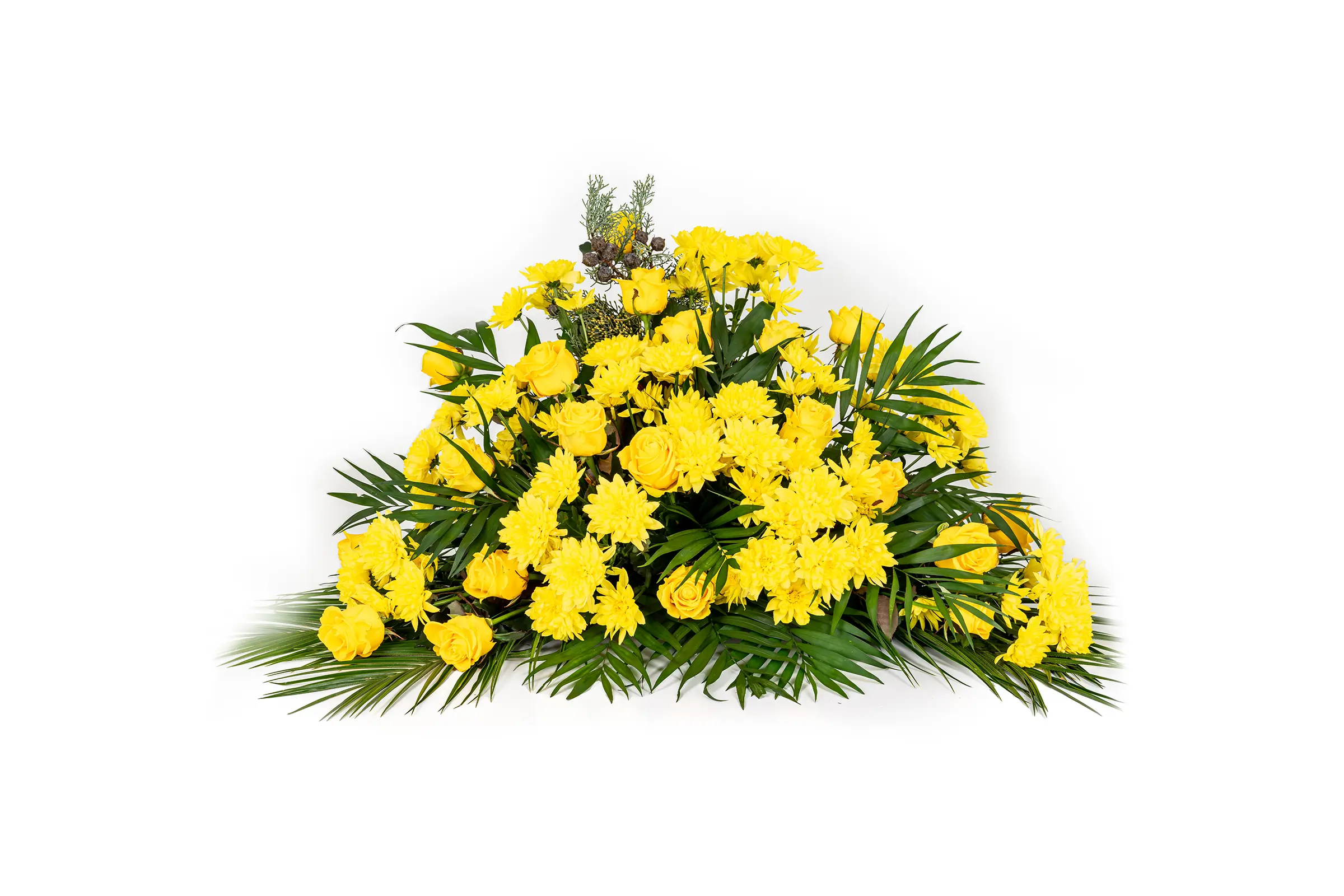 Trauerfloristik | Bouquet | Gelbe Blumen